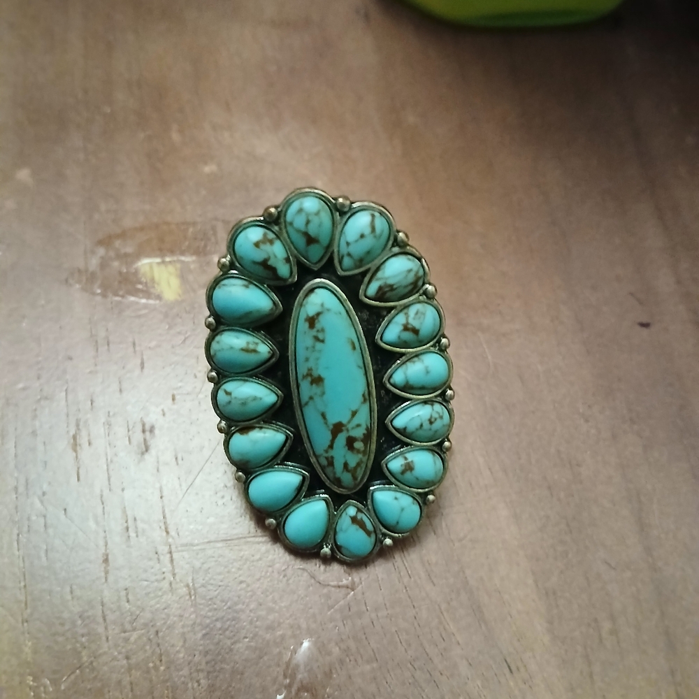 VINTAGE Lucky Brand Turquoise Ring